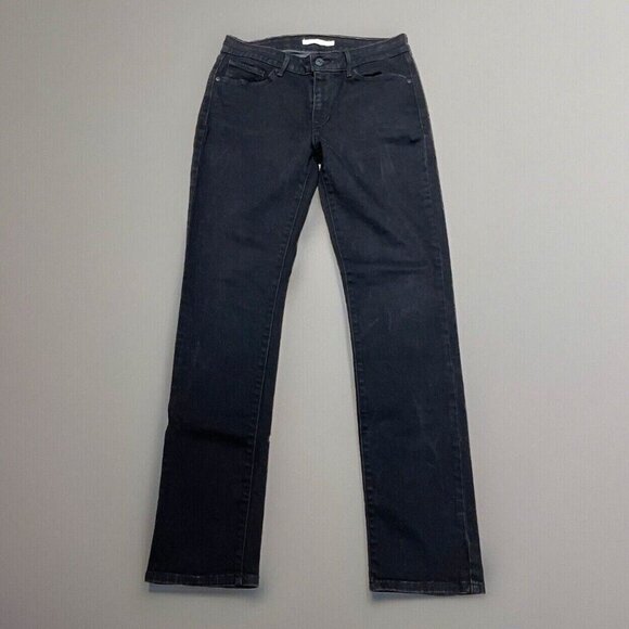 Levi Strauss Jeans Mid Rise Skinny Women's 10 Black Denim Dark Wash Stretch - Picture 1 of 10